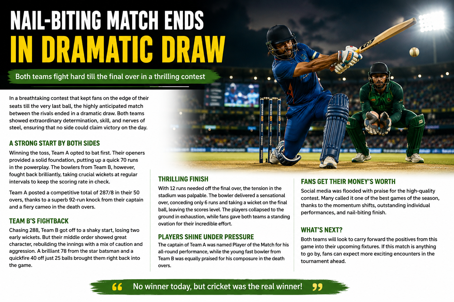 dramatic draw